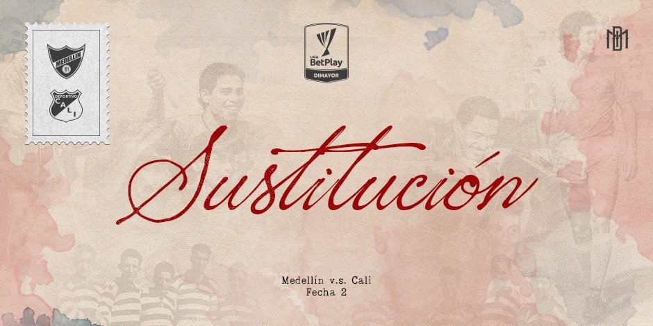 DIM_Oficial's tweet photo. ⏱️ 64' | Medellín 0-0 Cali

Doble sustitución en el Medallo

⬇️ Juan José Córdoba #70 
⬆️ John Edwin Montaño #20 

⬇️ Hayen Palacios #30 
⬆️ Esneyder Mena #26 

#DaleMedellín https://t.co/OeHTvf3ATL