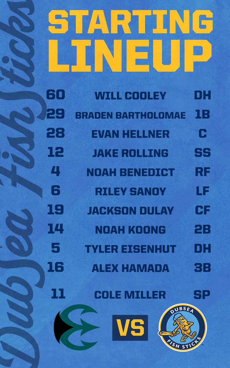 GoFishSticks's tweet photo. Tonight’s Starting Lineup! https://t.co/3NgyFJP3BW