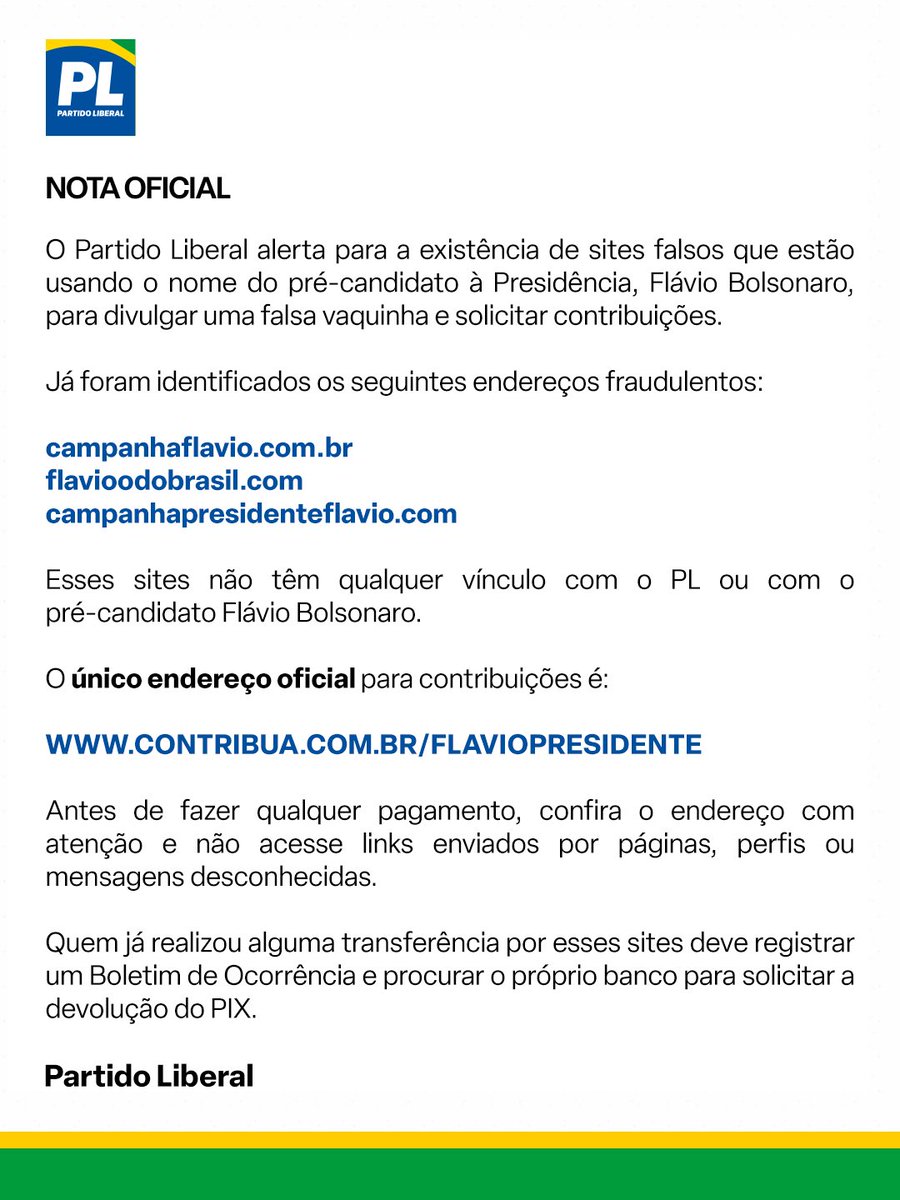 plnacional_'s tweet photo. 🚨 ALERTA

Compartilhe esta nota e ajude a evitar que outras pessoas caiam no golpe. https://t.co/Z5n0Vi1Y25