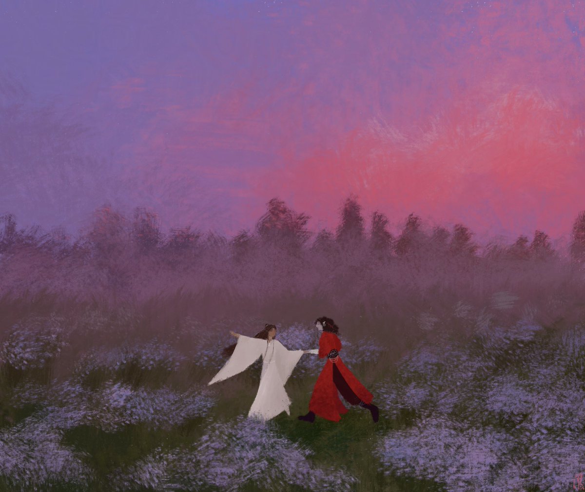 vicida5ji's tweet photo. hualian running through a flower field at dusk🪻
#tgcf #hualian https://t.co/3Zaivzw8Vo