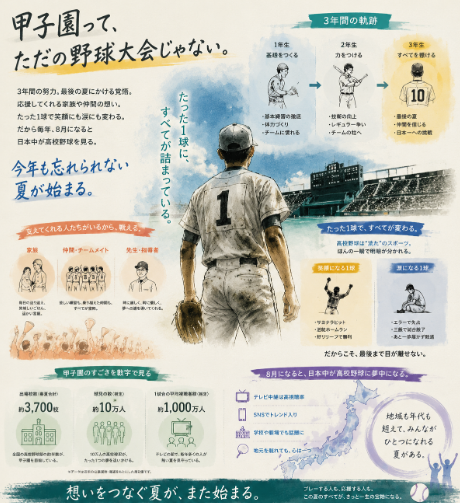 u18_baseball's tweet photo. 甲子園って、ただの野球大会じゃない。

3年間の努力。
最後の夏にかける覚悟。
応援してくれる家族や仲間の想い。
たった1球で笑顔にも涙にも変わる。
だから毎年、8月になると日本中が高校野球を見る。

今年も忘れられない夏が始まる。 https://t.co/zBRq2IQe99
