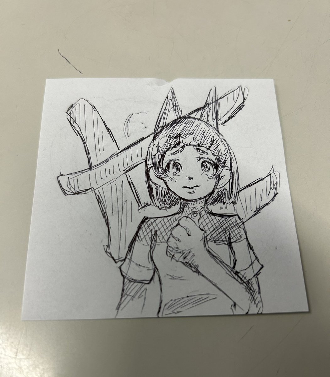 pi___k's tweet photo. 休憩中に可愛い子描けた https://t.co/ReebMJ1Xgh