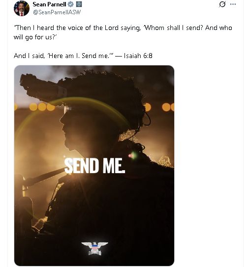YZaatreh's tweet photo. الناطق باسم "البنتاغون" وحربه الصليبية الصهيونية!

نشر شون بارنيل التغريدة أدناه تمهيدا للهجوم الذي أوقفه ترامب.

استخدم اقتباسا من سفر أشعياء يقول:

"ثم سمعتُ صوتَ الربّ يقول: "من أُرسل؟ ومن يذهب من أجلنا؟" فقلتُ: "ها أنا ذا، أرسلني".

حشد ديني مسيحي يهودي في آن معا، وهو ما صار شائعا في خطاب "البنتاغون" في عهد وزير الحرب الحالي المسكون بعداء الإسلام والمسلمين (صورة بيت هيغسيث أدناه مع وشم "كافر" بالعربية على ذراعه).

هذا وجه من القصة بالطبع.

أما الوجه الآخر فيتصلّ بقناعة مجانين إدارة ترامب بعدم إيمان غالبية الأمريكيين بهذه الحرب، وهو ما تكشفه بوضوح استطلاعات الرأي.

حين يستقطب "الأحمق" حمقى من حوله تكتمل المُصيبة.. على بلاده قبل أي طرف آخر.

إلى الجحيم.