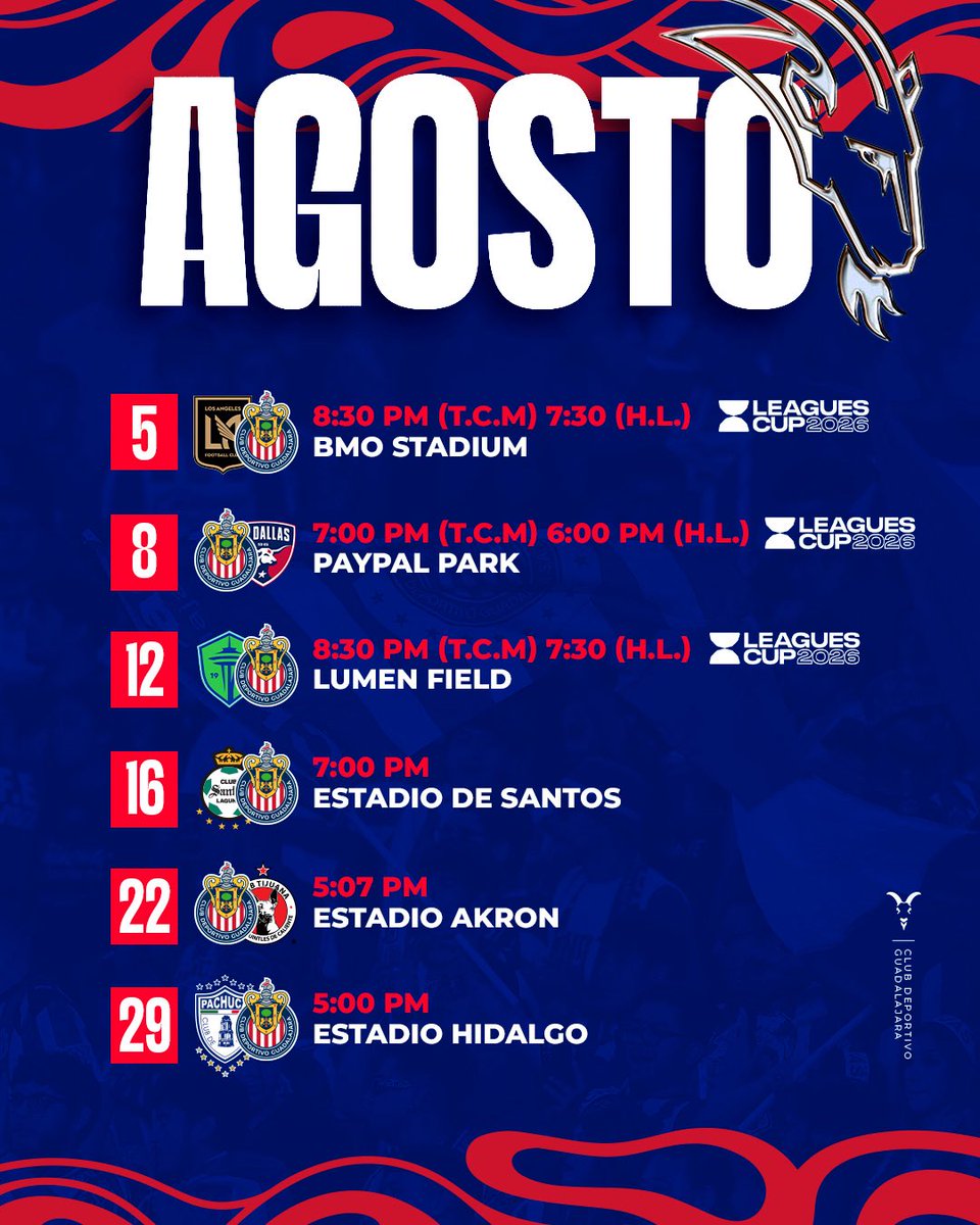Chivas's tweet photo. 🇦🇹 Así el mes de agosto del Club Deportivo Guadalajara 🔥

¡Paso a paso y juntos en cada encuentro! 😍 https://t.co/2VT15lcyLx