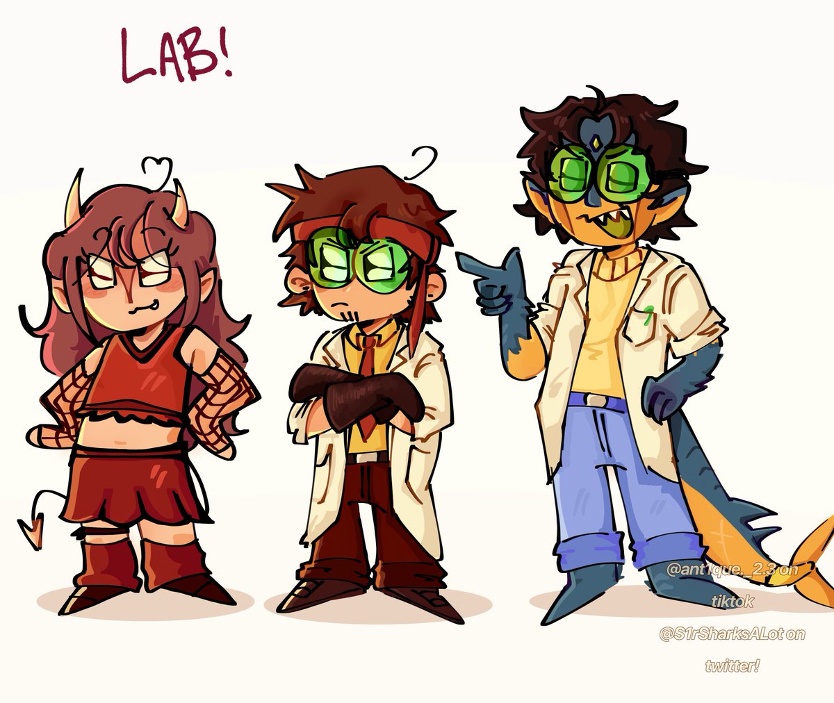 S1rSharksAlot's tweet photo. #sillytrio in different outfits!!,,!,!,, I’m still working on there designs,, BUT I’m proud of these :D  (pt.1)
#qsmp2art #qsmpfanarts https://t.co/nA0XkXB6zp