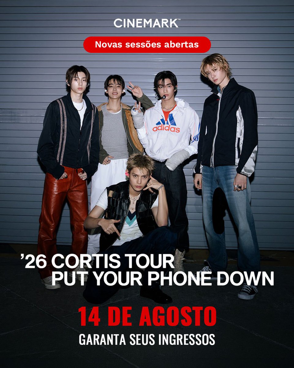 CORTISBRASIL's tweet photo. O Cinemark informou que, por questões internas, houve um atraso na abertura das sessões extras da PRIMEIRA TURNÊ do CORTIS, “PUT YOUR PHONE DOWN IN LA — LIVE VIEWING”. A equipe já está trabalhando para resolver a situação, mas ainda não há previsão para que as novas sessões sejam disponibilizadas. 🚨

#CORTIS #코르티스 @cortis_bighit