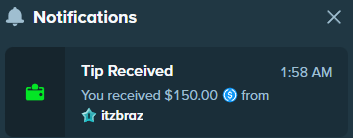 Headlightslol's tweet photo. 4/ 
This is where things began to take a drastic turn. Braz realized that he messed up bad... and had decided to probably do the dumbest thing I personally think he could have done where he posted an announcement in his VIP affiliates discord claiming that his website developer had mixed up another Casino's API key with his Stake API key which they claim was the reason for the fake players on the leaderboard... This cannot be the case because these users do NOT exist on shuffle + coincidentally have Stake profiles but NOT shuffle. @its_braz also had stated that his leaderboard was only supposed to be $1,000 and not $10,000 which he decided it was the appropriate time to notify everyone 16 hours before the Monthly leaderboard ends. This is complete bullshit and a scam... because the whole time... Braz was personally advertising his leaderboard as a $10,000 leaderboard across social media such as even here on X/Twitter, and even in his discord... Braz just wanted to save $9,000 because he knew he had already done the worst thing he could possibly have done and caused a lot of his own supporters to leave his affiliate code and stop supporting him. This is literally full out scamming and I dont know what clicked in Braz's head to do this but I guess everyone has their own reasons. Once the Monthly leaderboard ended,  Braz had tipped my Stake account $150 rather instead of the $1,500 which I originally would have won if Braz did not scam everyone.