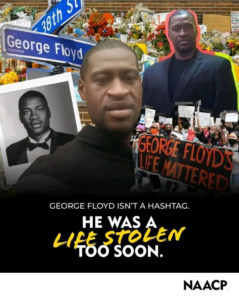 BobbyLawreubp9's tweet photo. The NAACP wants to make sure no one is forgetting George Floyd, recently saying: “Today, we honor him, his spirit, and the life he lived. We remember him, carry forward his legacy, and continue the fight for the justice he deserves. His life mattered, and every action toward equality keeps his memory alive.”

Thoughts?