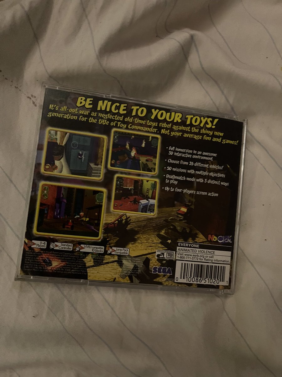 clarabelleisgay's tweet photo. I may be in a lot of pain and still dealing with health stuff, but my Dreamcast and games like this really help. ❤️🎮
Also… be nice to your toys. 😤😂
#ToyCommander #SEGA https://t.co/uElNIh7wo5