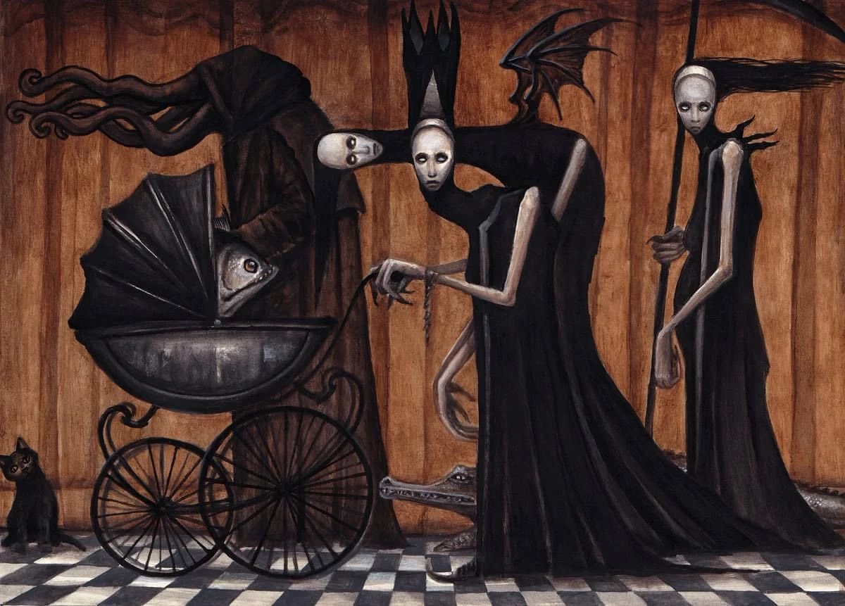 pmamtraveller's tweet photo. "The Eldritch Company" by artist Marc Potts https://t.co/dX9pmoHNOD