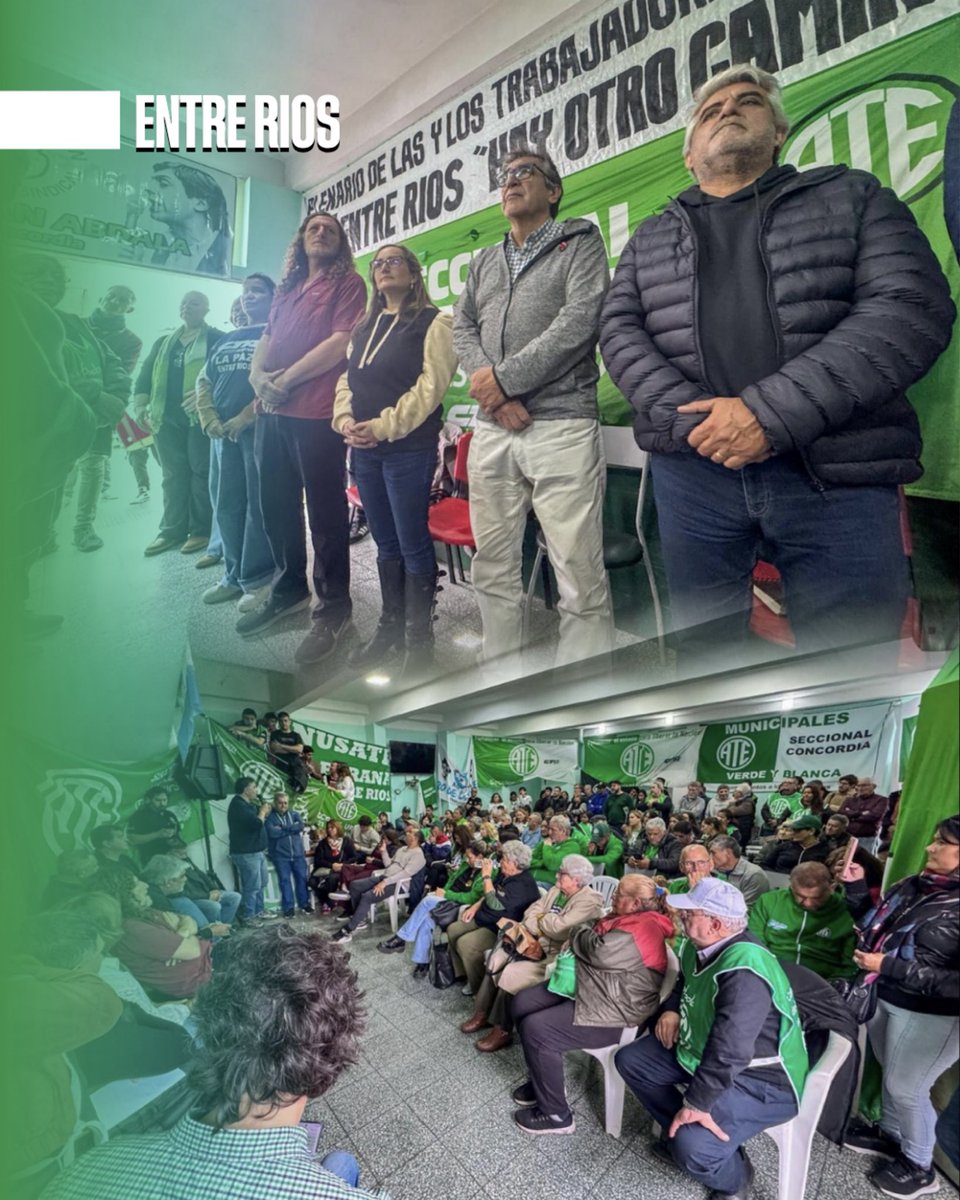 claudialazzaro_'s tweet photo. Acompañé al ministro de Trabajo, Walter Correa en el plenario de ATE Entre Ríos.

Frente a un Gobierno nacional que ataca a las y los trabajadores estatales y destruye lo público, reafirmamos que hay otro camino: el del trabajo digno, los derechos y un Estado presente. https://t.co/W7MwMOOQeS