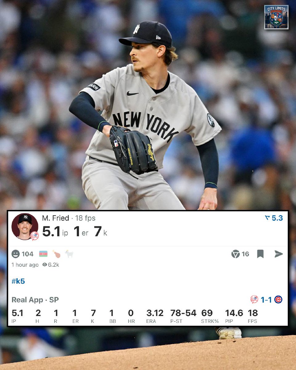 citylimitspod's tweet photo. Max Fried put together a nice outing at Wrigley!
#RepBX https://t.co/QpspBug81k