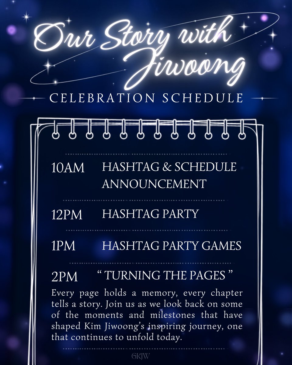 gkjw_'s tweet photo. [📢] HASHTAG PARTY & CELEBRATION SCHEDULE ANNOUNCEMENT

Woongdeongies, please see the hashtag party details & celebration schedule for Kim Jiwoong’s 10th Anniversary.

To help ensure these trend successfully, please refrain from using before the designated date & time. 

🗓️ Aug 2, 2026 (Sunday)
⏰ 12PM KST

🏷️OUR STORY WITH KIM JIWOONG
#️⃣Chapter10WithJiwoong
#️⃣KIMJIWOONG
#️⃣김지웅