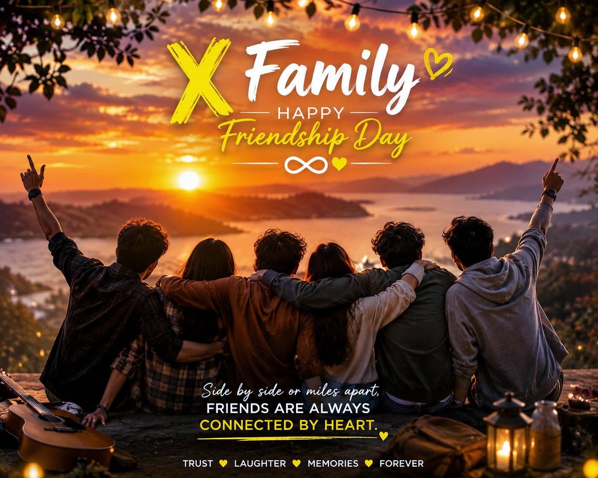 GirishC86267368's tweet photo. Happy Friendship Day to all my dear X friends! 🤝❤️

#FriendshipDay  #FriendsForever 

Friendship doesn't always begin with meeting in person. Sometimes, a few words, kind replies, likes, and genuine support are enough to build a bond that lasts. 

Thank you for being part of my journey and for your constant love and encouragement. I'm truly grateful to have such an amazing X Family. 

Wishing our friendship continues to grow stronger with time. ❤️