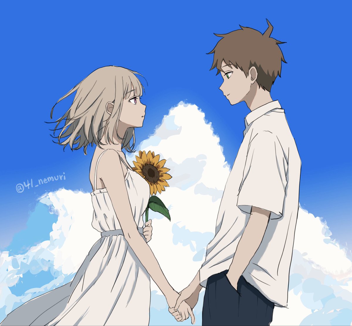 41_nemuri's tweet photo. 🌻☁️🤝🟦 https://t.co/xvAlVstCKp