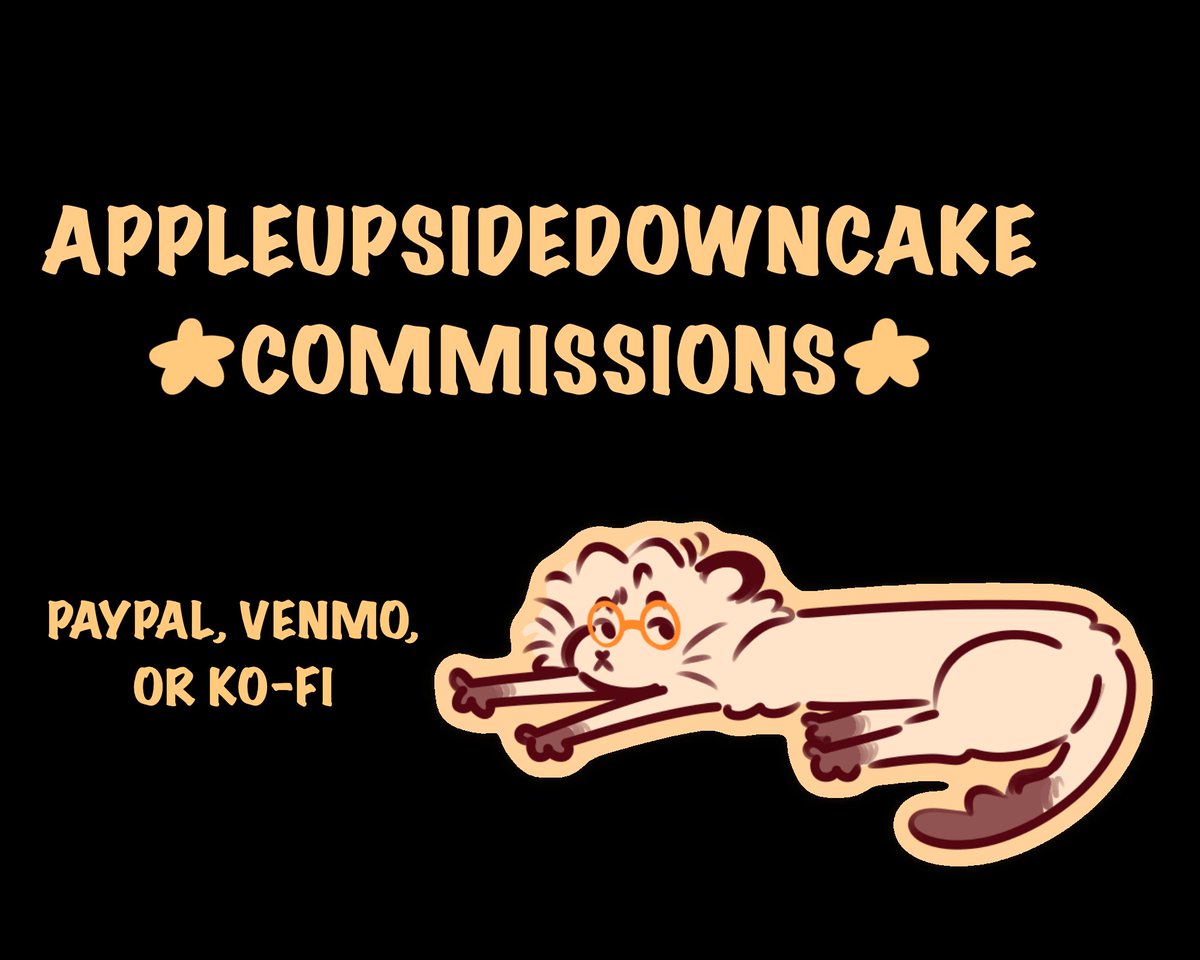appleudcake's tweet photo. hello i am giving this platform one (1) more go at posting on it so here is my comm sheets just to get them out of the way #art #commissionsopen https://t.co/knpTim9FVR
