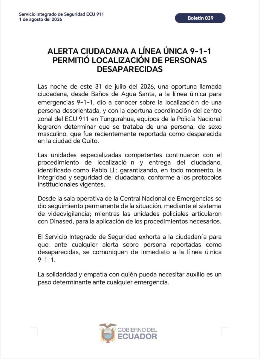 robertpaezeg's tweet photo. @munecamarce @sylviazul El ECU 911 y la familia de la víctima desmintió a la Policía. https://t.co/7xfuGLcHK0