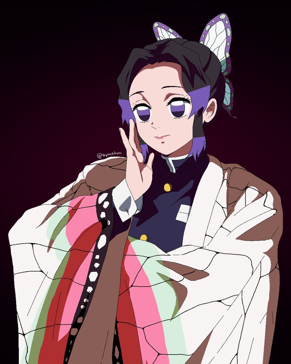 ByAcekun's tweet photo. I drew Shinobu Kochou for "on model" practise from the official reference sheet.

#demonslayer #kimetsunoyaiba #shinobukochou #ufotable #douga https://t.co/pRkNLEmROn