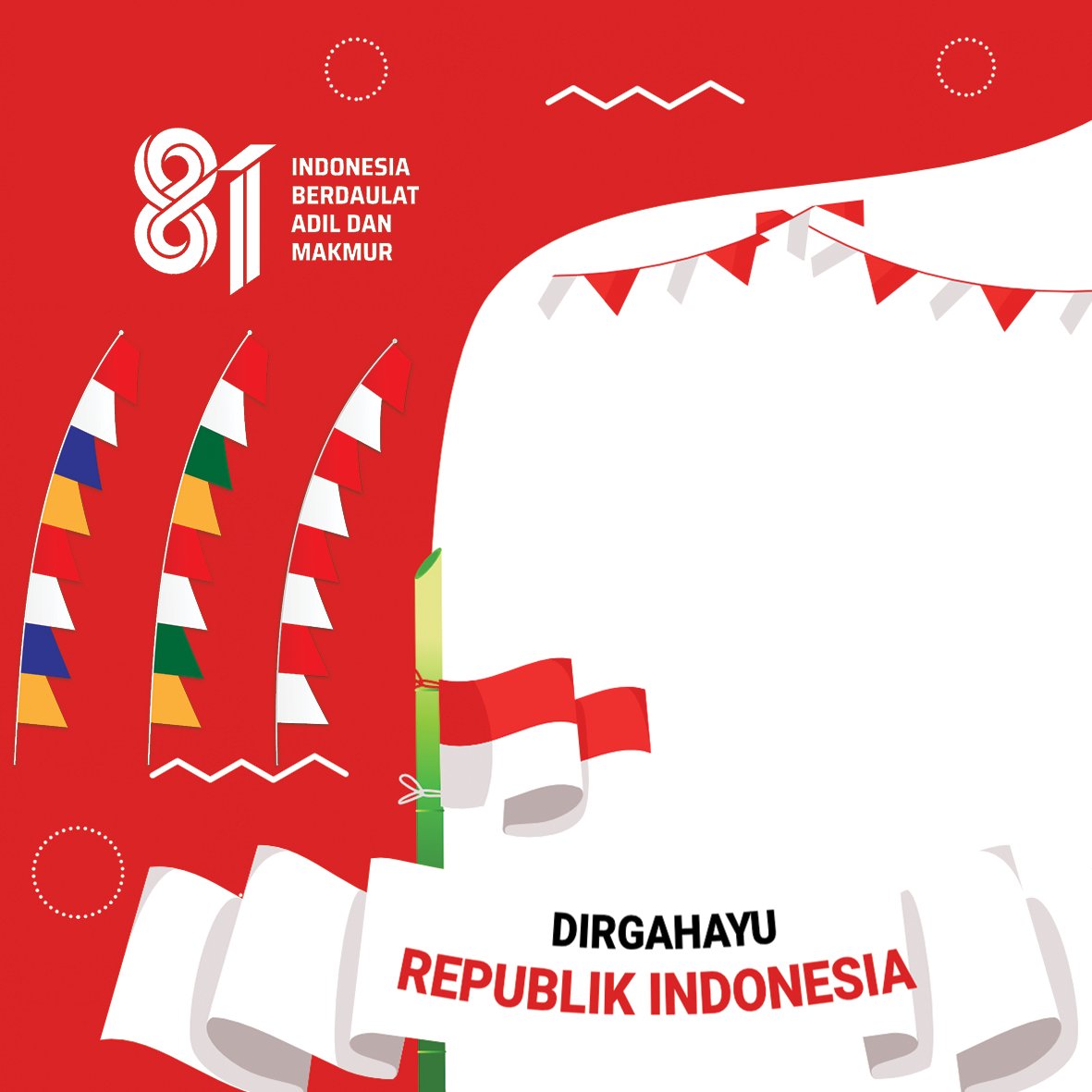 reviewtechid's tweet photo. Twibbon HUT ke-81 Republik Indonesia 🇮🇩🎉🎊🥳
https://t.co/LxDZl1Hbsd

#HUTRI81 #HUTRI #HUTRI2026 #DirgahayuIndonesia #17Agustus #HUTRI  #Twibbon  #FYP #Viral #Timnas #Indonesia #IndonesiaIndependenceDay #Nusantara #HUT81RI #Pagi #Siang #Malam https://t.co/fGpwUAN5gP