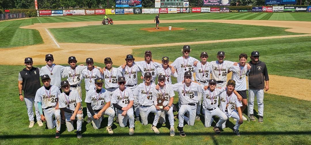 HuskiesVFW's tweet photo. The Huskies' season comes to an end with a 4th-place finish at the VFW State Tournament.

2026  : 23-6 Overall Record (18-3 vs. league) District 7 Runner-Up Perham Tournament Champions 
Team Stats :
.317 BA .445 OBP 246 Runs 101 SB
 2.32 ERA  .239 BAA

@Andbaseballteam https://t.co/OthGOs0EXs
