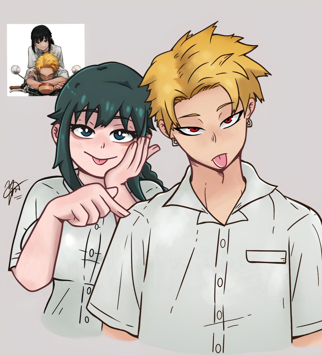 YumisFrog's tweet photo. I can't wait to read this story ✨️

I couldn't resist and ended up drawing

• Don't Laugh, Shijima-san • Warawanaideyo Shijima-san • https://t.co/BMzK13aUEP