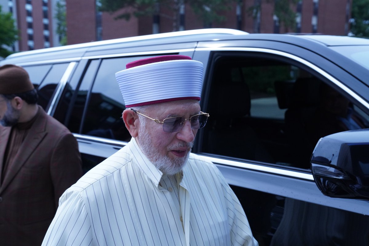 TahirulQadri's tweet photo. Day 1 | Al-Hidayah 2026 | Canada: The distinguished arrival of His Eminence Shaykh-ul-Islam Dr Muhammad Tahir-ul-Qadri at Al-Hidayah 2026, accompanied by Prof Dr Hassan Mohiuddin Qadri (Chairman Supreme Council, MQI), Shaykh Hammad Mustafa al-Madani al-Qadri, Shaykh Ahmad Mustafa al-Arabi al-Qadri, Dr Faisal Iqbal Khan, Dr Ghazala Qadri (President of Minhaj-ul-Quran Women League International), Baji Khadija Qurat-ul-Ain Qadri, at McMaster University in Hamilton, Ontario, Canada.

#AlHidayah2026 #AlHidayahWithDrQadri #LoveOfAllah #MinhajulQuran