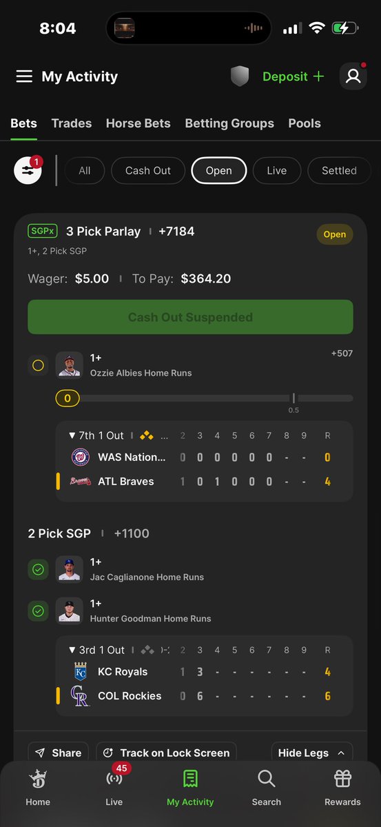 Acorn2031's tweet photo. @MLBHR @BetMGM Albies sold me 😭😭 bases juiced and choked 🤦‍♂️🤦‍♂️ https://t.co/jIRzIvMFos
