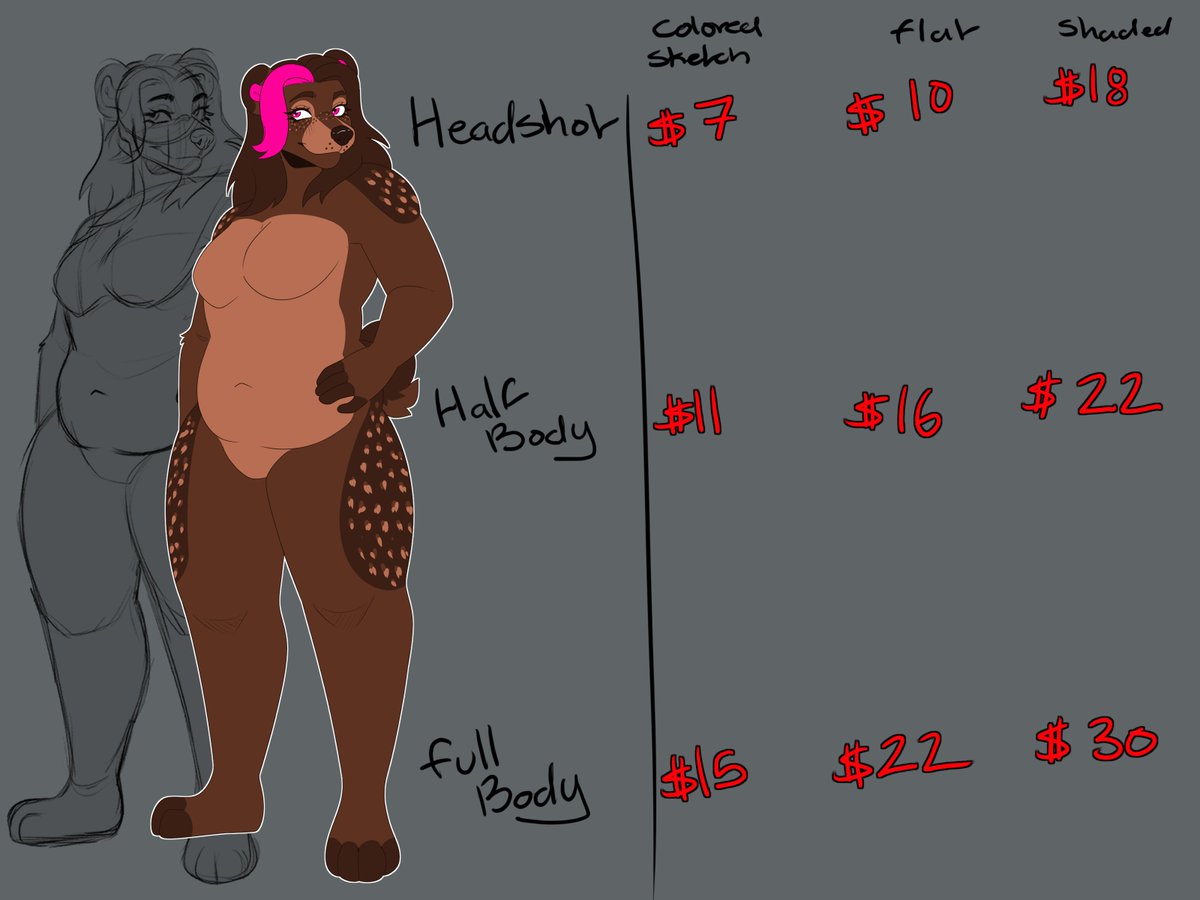 jackrabbit1047_'s tweet photo. 50% OFF ALL COMMISSIONS
All my commissions are 50% off! We live in AZ so our house is heating up! The prices you see on the slide are already shown 50% off. If interested, add me on discord so I can respond immediately! also selling ocs! https://t.co/vNy6xo2qsh
DIS
jackrabbit1047 https://t.co/T2OA4GXmL5