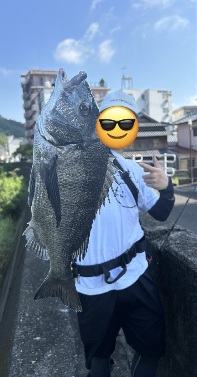 sameko0315's tweet photo. 職場の先輩とチニング！！
ルアーに追っては来る、でもなかなか口を使わなくて苦戦してたけど何とか1匹釣り上げた！！！🥳
綺麗な魚体のチヌでした〜 https://t.co/s8FAYOCFvT