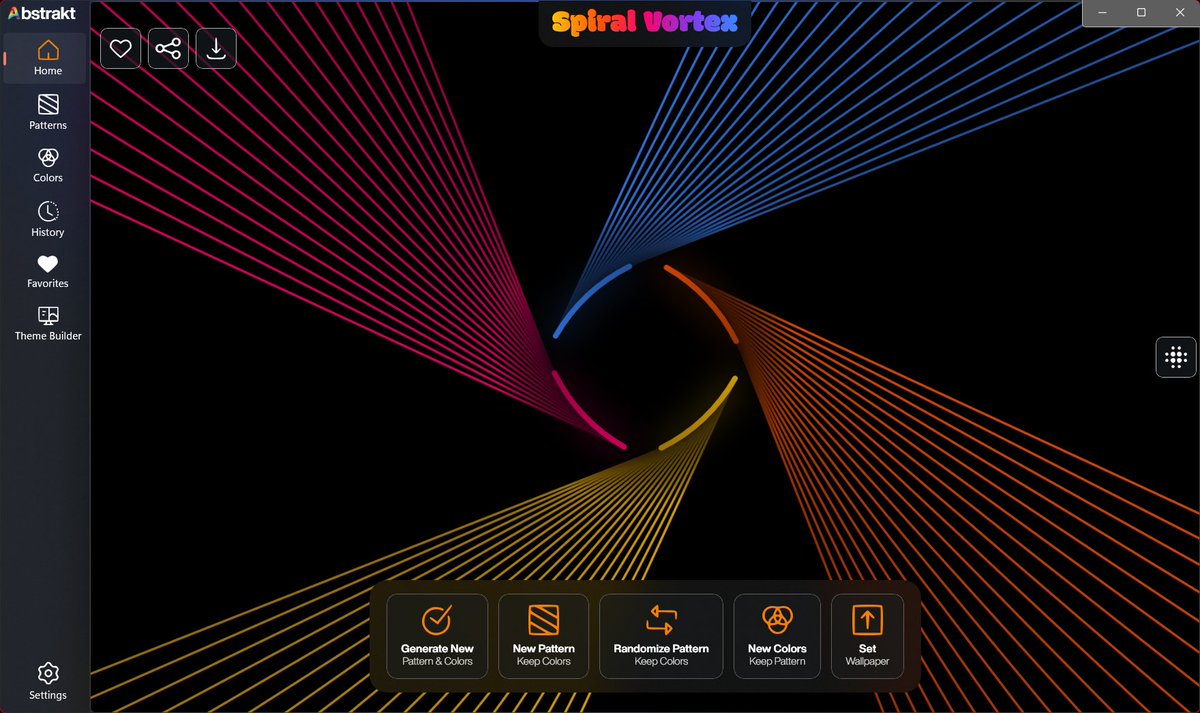 cacchiom's tweet photo. New free pattern "Spiral Vortex" available in Abstrakt:
https://t.co/Oq1y7Z6MmZ
#FluentDesign #WindowsAppSDK #windows11 #WinUI #dotnet @windowsdev @WindowsUI https://t.co/p7VcJEE9ny