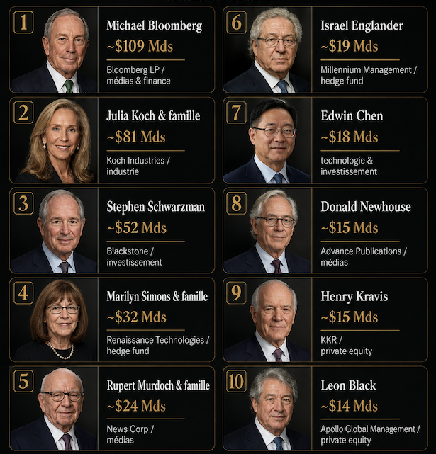 PatrickBatemnn's tweet photo. Ranking of the 10 richest people in NYC. 

7 on 10 are Jewish or from Jewish.

The 2 women are widows who have inherited. https://t.co/VJ3h8uZwn5