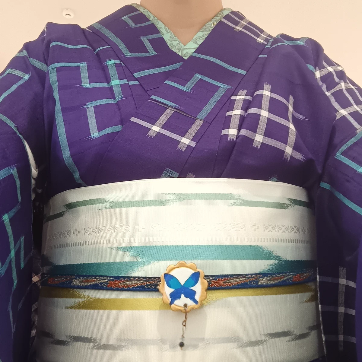 アンティーク着物 夏銘仙 大人可愛い 波千鳥文様 夏着物 夏物 薄物 そら小夏 on X: 