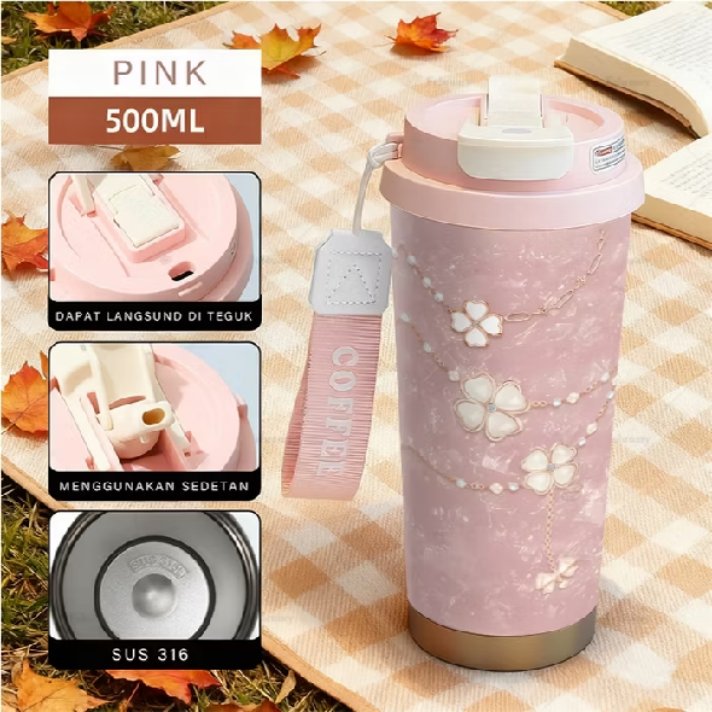 imjstayounggirl's tweet photo. nyiapin saldo 60 ribuan udah bisa punya tumblr stainless se-aesthethic ini⁉️😍🌸 https://t.co/Ee1AcJiOvk