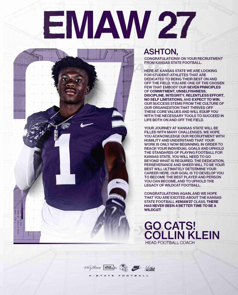 unleASHed2027's tweet photo. EMAW!!! @KStateFB https://t.co/8Jx7KEsdY3