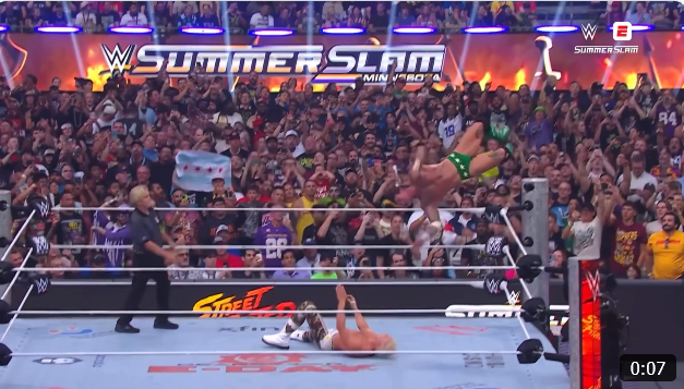 ZobadTV's tweet photo. 😤 The Tribal Chief Dominates! OBA FEMI SHOCKS Brock Lesnar at SummerSlam 🔥

https://t.co/vN6QGOLgVj

#SummerSlam #WWETwitter #BrockLesnar #ObaFemi #WWE #Wrestling #WWEUniverse #RomanReigns #JohnCena #WWEHighlights #ProWrestling #TrendingNow https://t.co/XPLl0eblU6