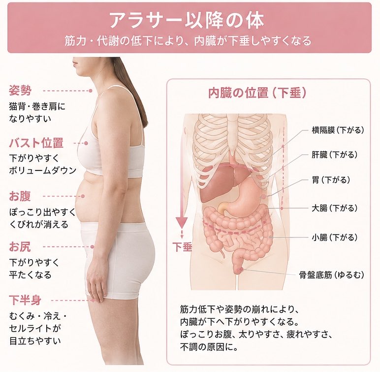 menoura_dayo's tweet photo. これがこう。
①血糖値スパイク避ける
②腹7.5分目意識
③毎日15分〜30分歩く(夏場でも)
④寝る前に骨盤周りと裏ももほぐす
⑤スクワット30回とプランク30秒する
流石に��臓下垂は治らんけど、10~20年後の保険にはなる。 https://t.co/Nb7HwPOLK0