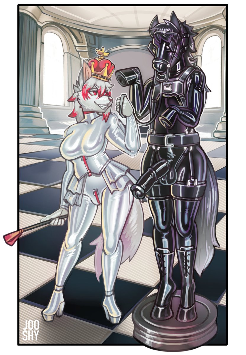 SesameAfterDark's tweet photo. The game was over long before you realized you were already my loyal knight. ♟️

🤍: @DeyeDog 
🎨: @JooshyDooshy https://t.co/TyfbiLFAou