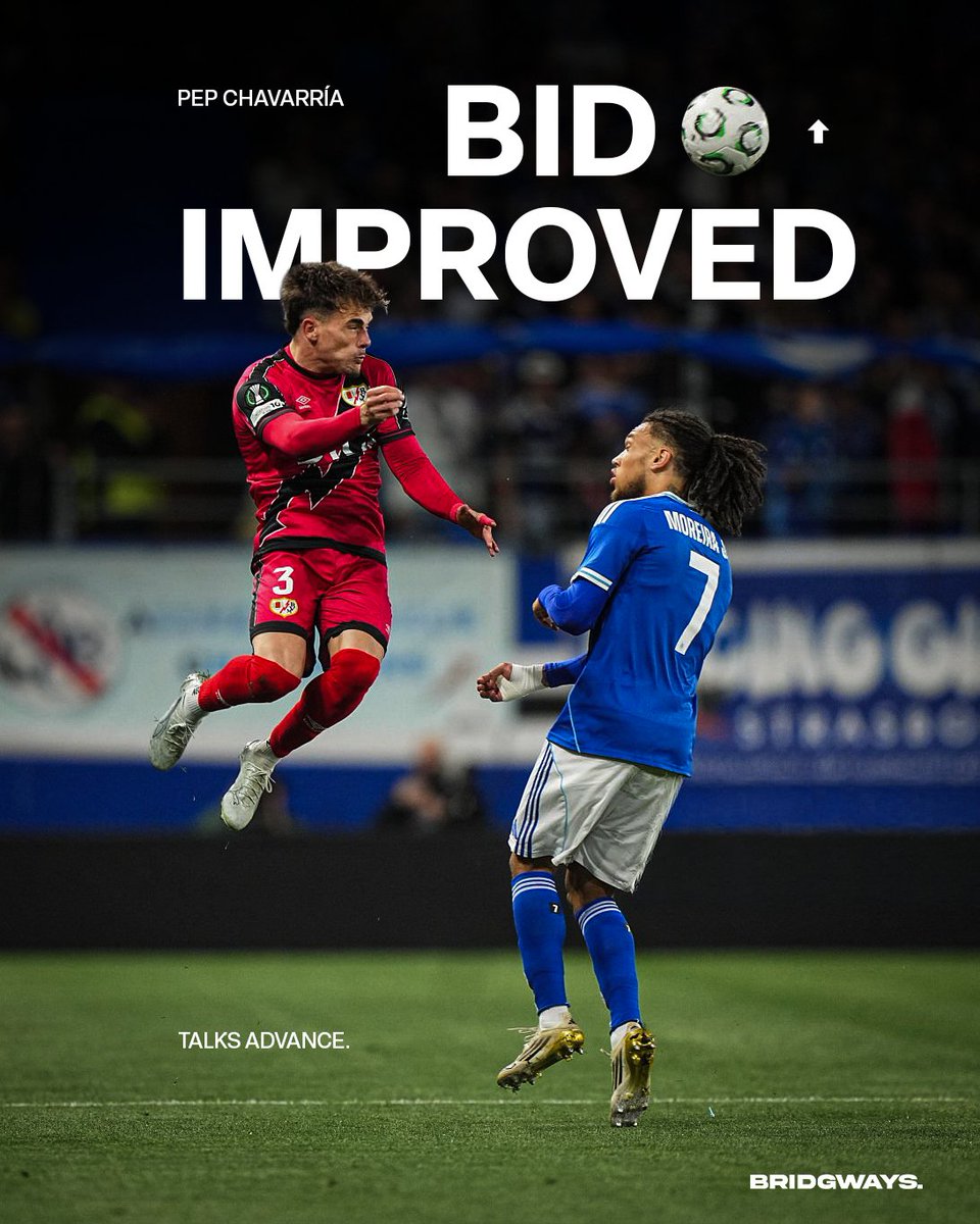 Bridgways's tweet photo. Chelsea have improved their proposal for Pep Chavarría (28/🇪🇸) as talks with Rayo Vallecano continue to progress.

[🎙️ | Fabrizio Romano] https://t.co/3HPENP9OAH