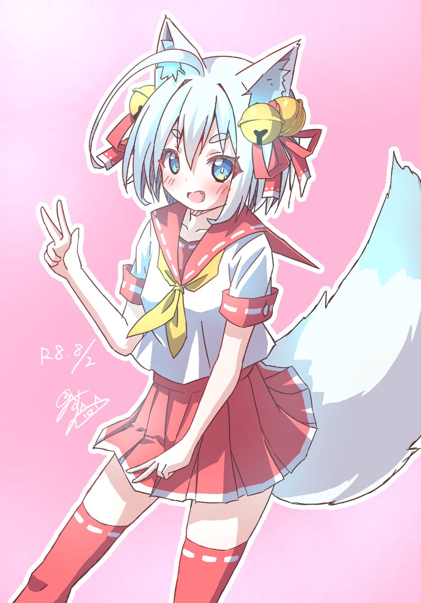conominoe's tweet photo. 朝のお絵描き🎨✍
狐巫女ちゃん🩷️🩵
オリジナルです(*'ᴗ'*)ふへへ✨ https://t.co/7qP4Gy1JI9