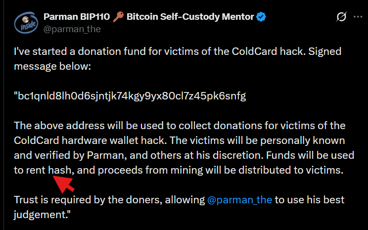 beeforbacon1's tweet photo. The 110 crowd are scammers and there's no debating that anymore. "Give me money to rent hash so i can astroturf 110 support and when i hit a block I will give it to the cold card victims"
Completely, utterly, purely, unfathomably evil people. https://t.co/K6zcdTlQvI