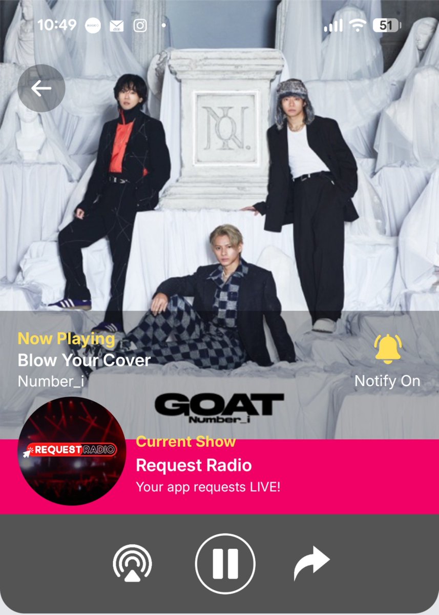 LoveKCLoveNi's tweet photo. @channelrradio Thank you for playing BlowYourCover by Number_i🍫Glad to hear my fav song.#ChannelRRequestRadio
#Number_i @number_i_offic https://t.co/lGruTc5u86