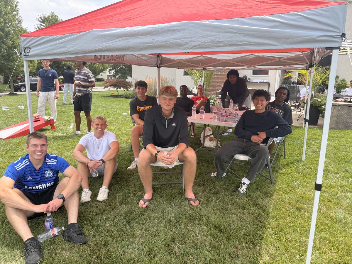 OhioStateMSOC's tweet photo. Preseason Bonding 🌰⚽️

Lots of games and good times at our first preseason get together. Looking forward to what’s in store for this group!

#GoBucks https://t.co/HhPrliwgeQ