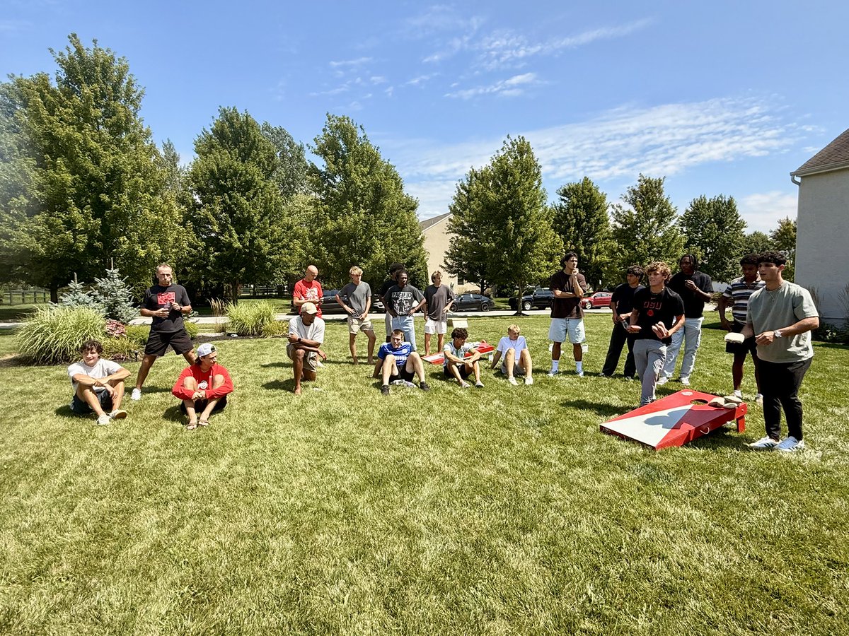OhioStateMSOC's tweet photo. Preseason Bonding 🌰⚽️

Lots of games and good times at our first preseason get together. Looking forward to what’s in store for this group!

#GoBucks https://t.co/HhPrliwgeQ