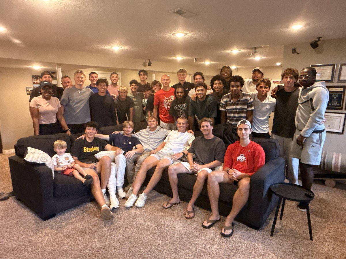 OhioStateMSOC's tweet photo. Preseason Bonding 🌰⚽️

Lots of games and good times at our first preseason get together. Looking forward to what’s in store for this group!

#GoBucks https://t.co/HhPrliwgeQ