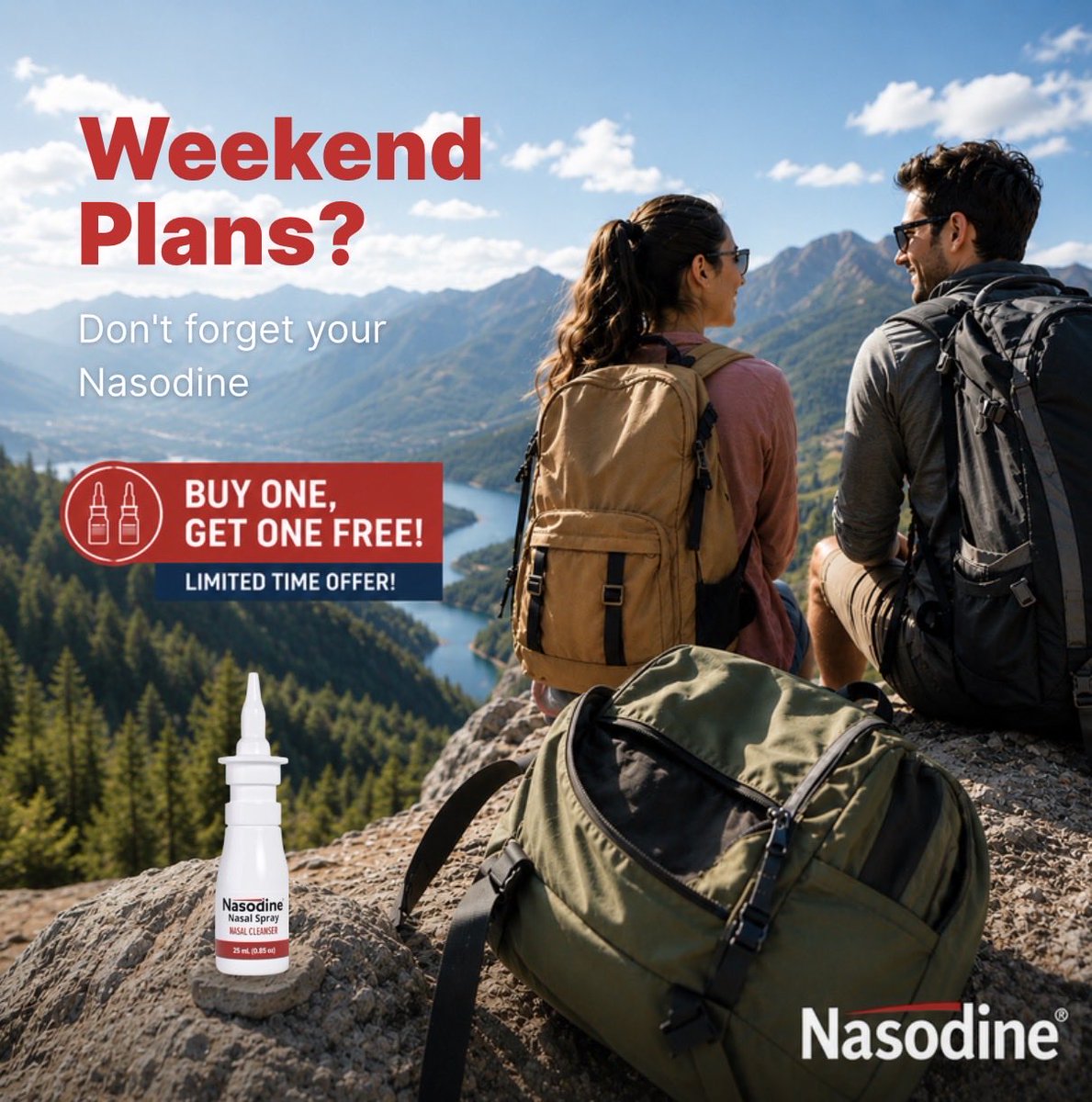 Nasodine's tweet photo. Wherever the weekend takes you, take Nasodine® with you. 👃

Compact, convenient, and easy to keep in your bag, so it's always within reach.

🎁 Buy One. Get One FREE—for a limited time!

#Nasodine #WeekendVibes #BOGO #TravelReady #EverydayWellness https://t.co/v3VDdiJtQZ