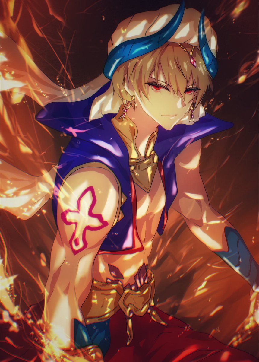 yzrillustration's tweet photo. Fateのギルガメッシュ（キャスター）を描きました☺️ https://t.co/aT74Dlm12y
