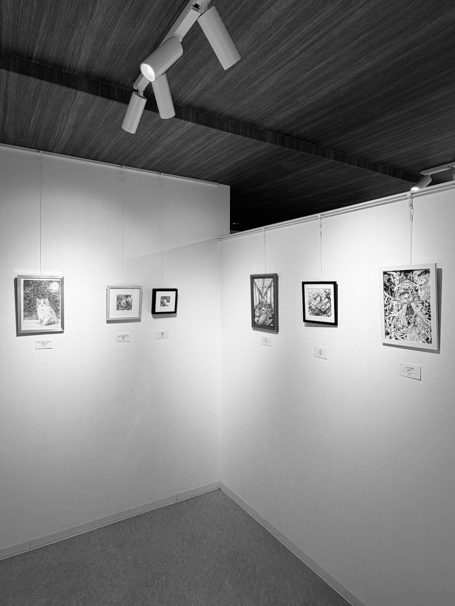 gallery_andsing's tweet photo. モノクロ展、4日目です！
37名の作家さんによる50点の作品が展示されています。

3つの小部屋をめぐりながら、個性あふれる多彩なモノクロ作品をお楽しみください♪

gallery &amp;sing『モノクロ展』
2026.7.30（木）〜8.10（月）
火・水休廊　11:00-19:00
（最終日17:00まで）

▼gallery Aスペース https://t.co/7ThLn6VocG