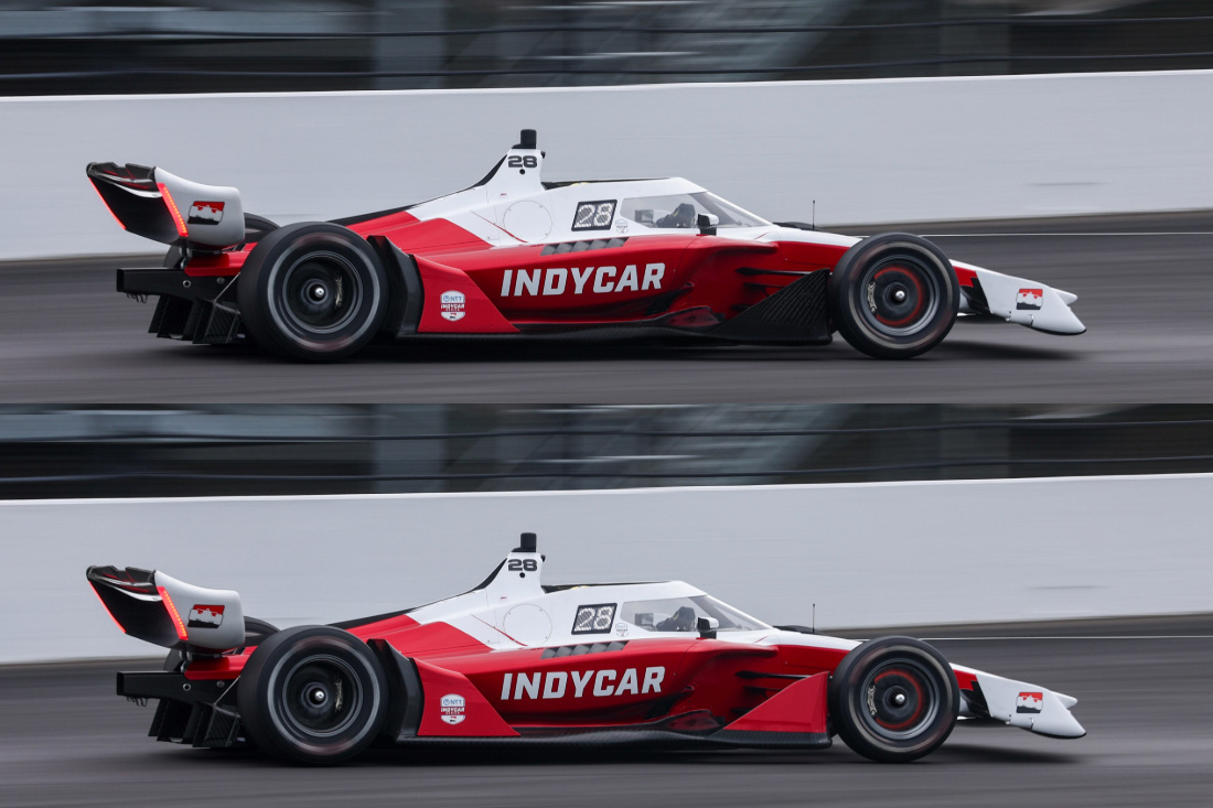 ryan_long_01's tweet photo. I think the easiest livery design win on the @IndyCar IR-28 is to black out that bargeboard behind the front tire and make it disappear into the floor. It's valuable sponsor real estate, but a floating one-color logo vs a full wrap would be the move. #indycar https://t.co/QNftKZgjfx
