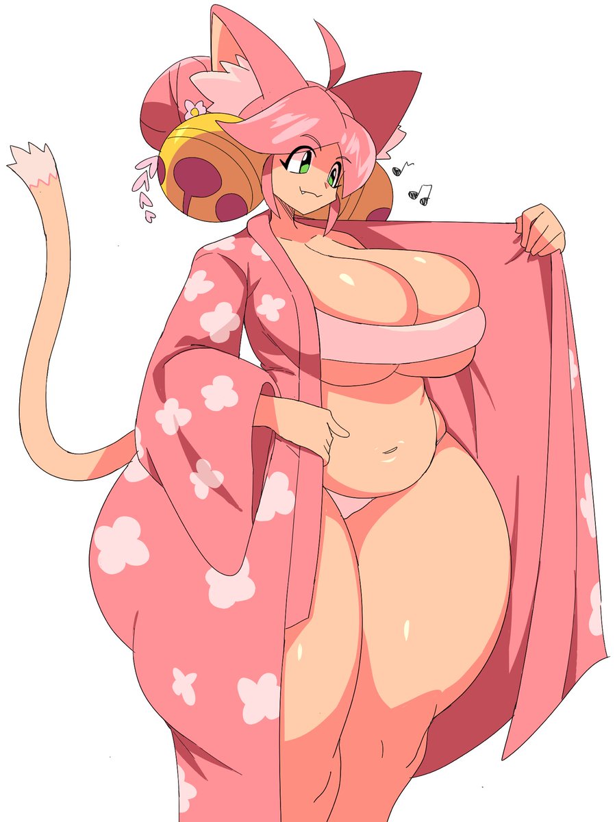 RabbitShirogan3's tweet photo. (WARNING NSFW YOU HAVE BEEN WARNED TO NOT CLICK) 

Commissioned @GlitchLord8391 to draw  Pink in her kimono and digging in her big butt, throw all the love you can at him.
I like belly and ass and Pink seems to just be a complete package. https://t.co/nIfRgRYDrw