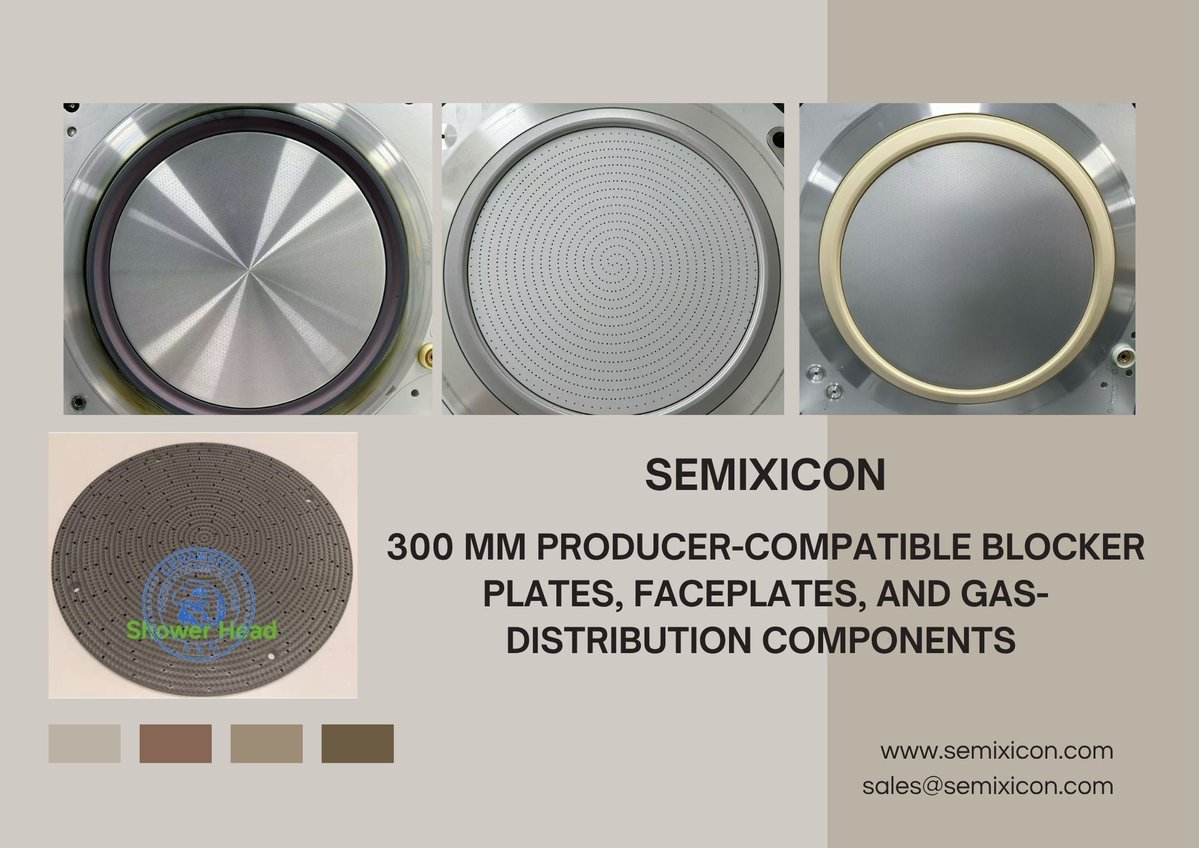 RoyWoods518's tweet photo. SEMIXICON:300 mm Producer Blocker Plates&Faceplates
• 0021-46364
• 0021-26544
• 0021-42136
• 0020-49785
• 0040-95475
#AppliedMaterials #Producer #ProducerChamber #300mm #300mmWafer #BlockerPlate #Faceplate #GasDistribution #GasDistributionPlate #Showerhead #CVD #PECVD #ALD https://t.co/ezsXEkvHRd
